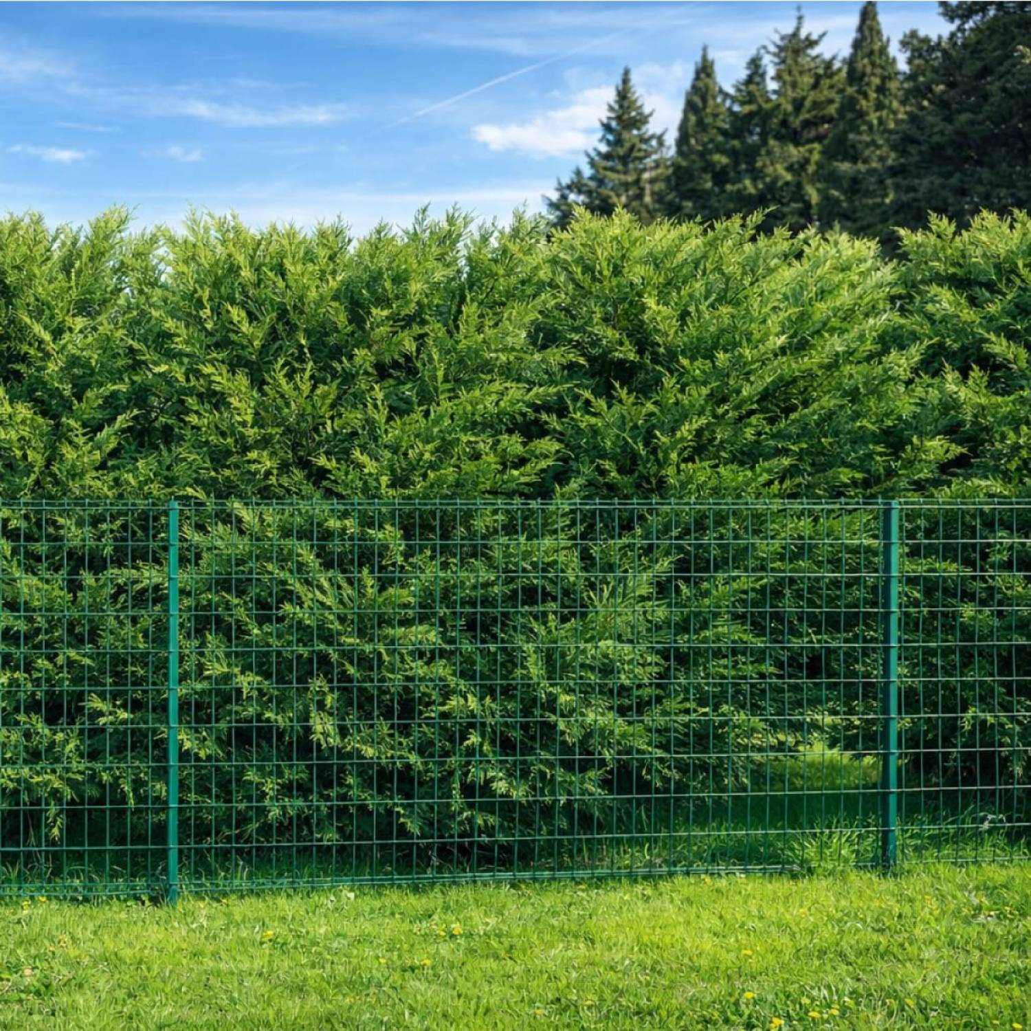 Linxor - Piquet de fixation en T pour grillage, clôture de jardin, Acier plastifié - 2,25 m - Vert - Linxor - Image 4
