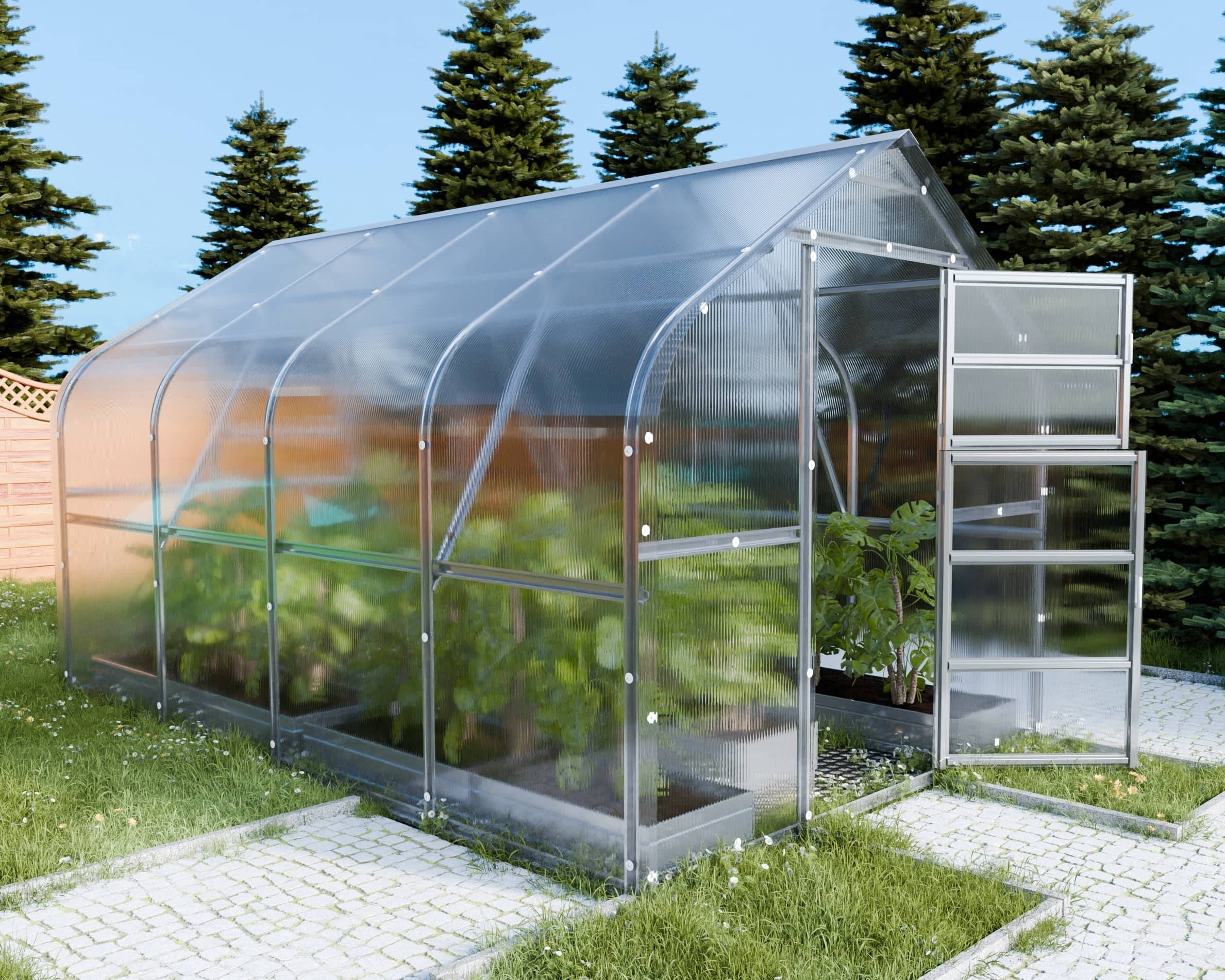 KLASIKA GREENHOUSES - Serre KLASIKA*DROP 10m2, 2,5m x 4m, 4 mm avec revêtement en polycarbonate - Image 1