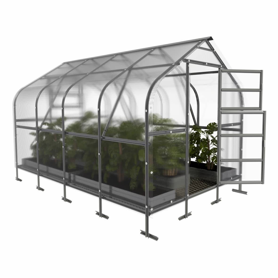 KLASIKA GREENHOUSES - Serre KLASIKA*DROP 10m2, 2,5m x 4m, 4 mm avec revêtement en polycarbonate - Image 6