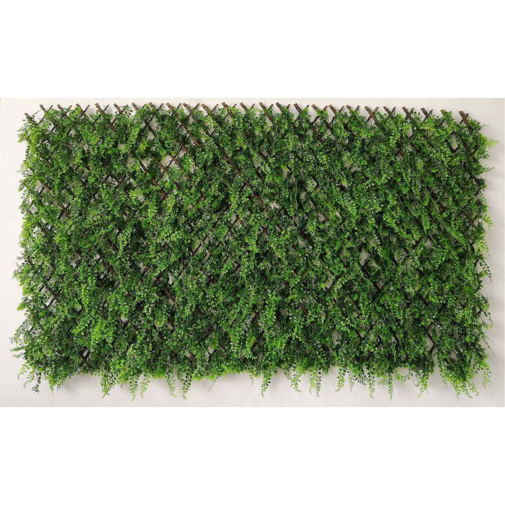 Treillis en bois de saule et feuilles de fougère artificielles - Image 2
