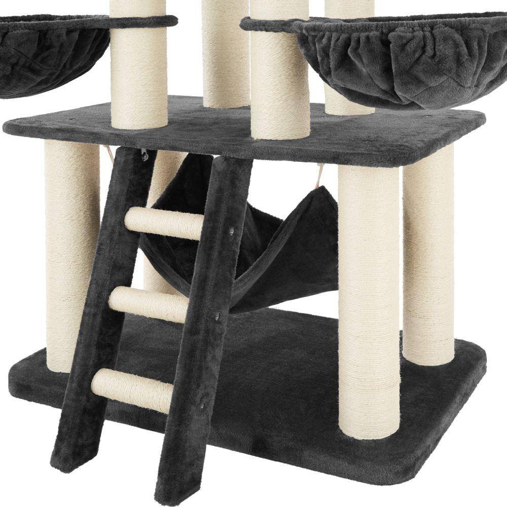 Arbre à chat 195 cm gris/blanc - Image 3