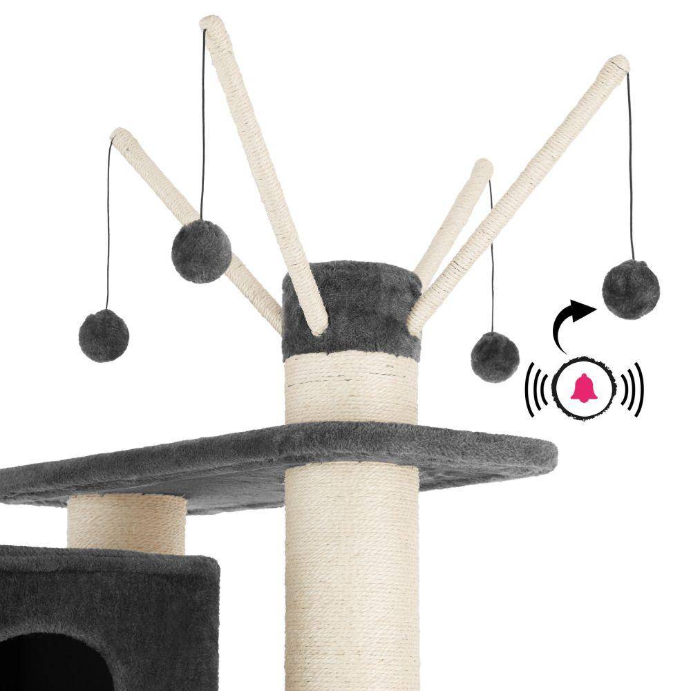 Arbre à chat 195 cm gris/blanc - Image 7