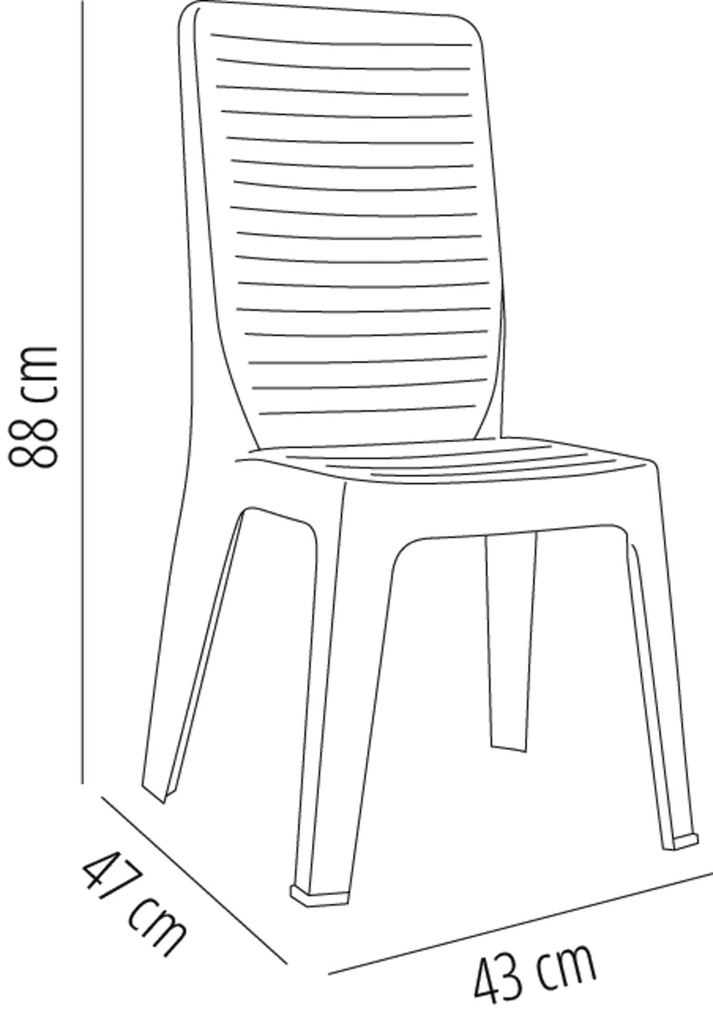 Set 2 chaises intérieur, extérieur gris foncé IRIS garbar - Image 2