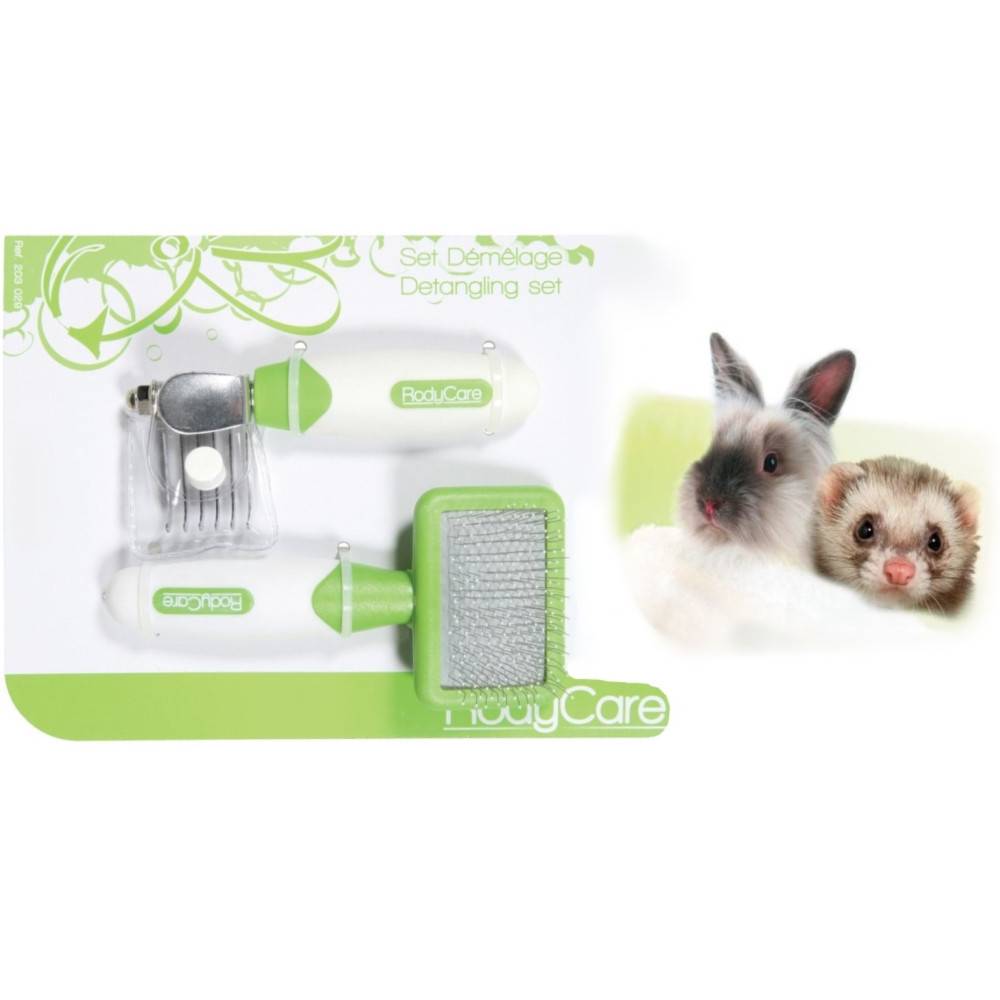 Animallparadise - Set Démêlage carde douce et démêloir  pour Lapins, furets, hamsters - Image 4