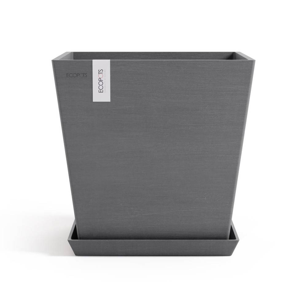 Ecopots - Pot Carré Rotterdam 35 Gris + réservoir d'eau - 35,2 x 35,2 x H. 34 cm - 30 L ECOPOTS - Image 3