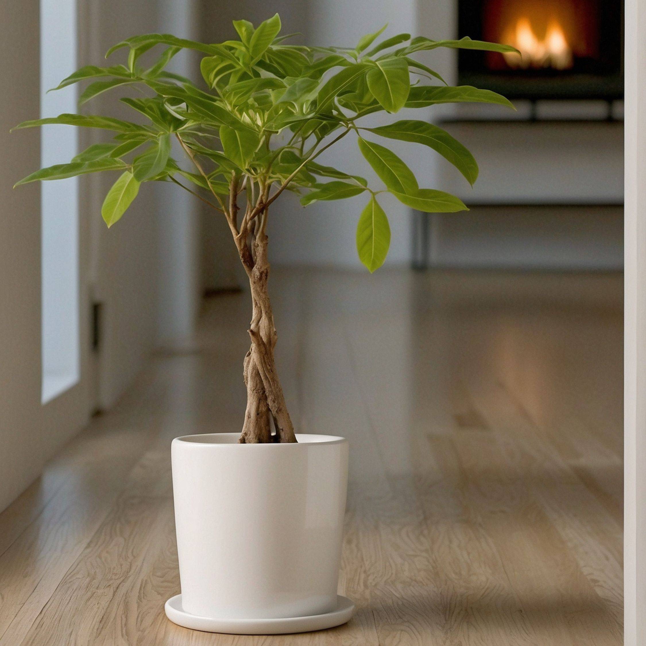 Plant In A Box - Arbre à argent - Set de 2 - Pachira aquatica - Hauteur 60-70cm - ⌀17cm - Image 2