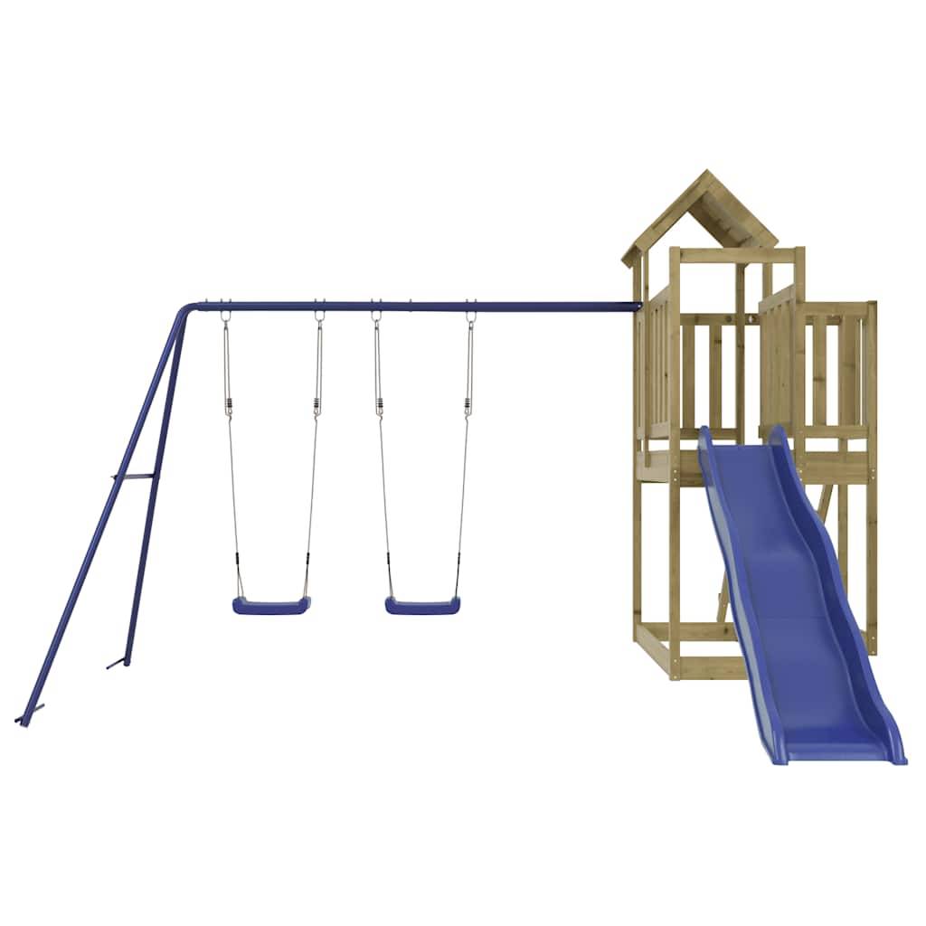 Aire de jeux d'extérieur - Jeu Plein air enfant bois de pin imprégné rj24 - Image 4