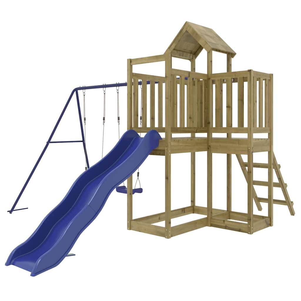 Aire de jeux d'extérieur - Jeu Plein air enfant bois de pin imprégné rj24 - Image 3