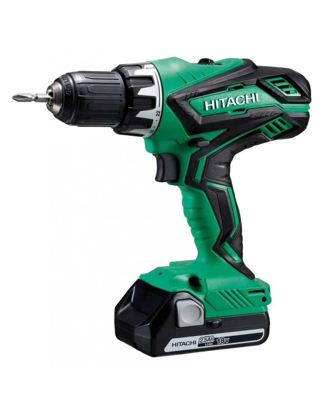 Perceuse visseuse 18V + 2 batteries 2,5Ah + chargeur + coffret de 100 accessoires - HIKOKI - KC18DJLFZ - Image 2