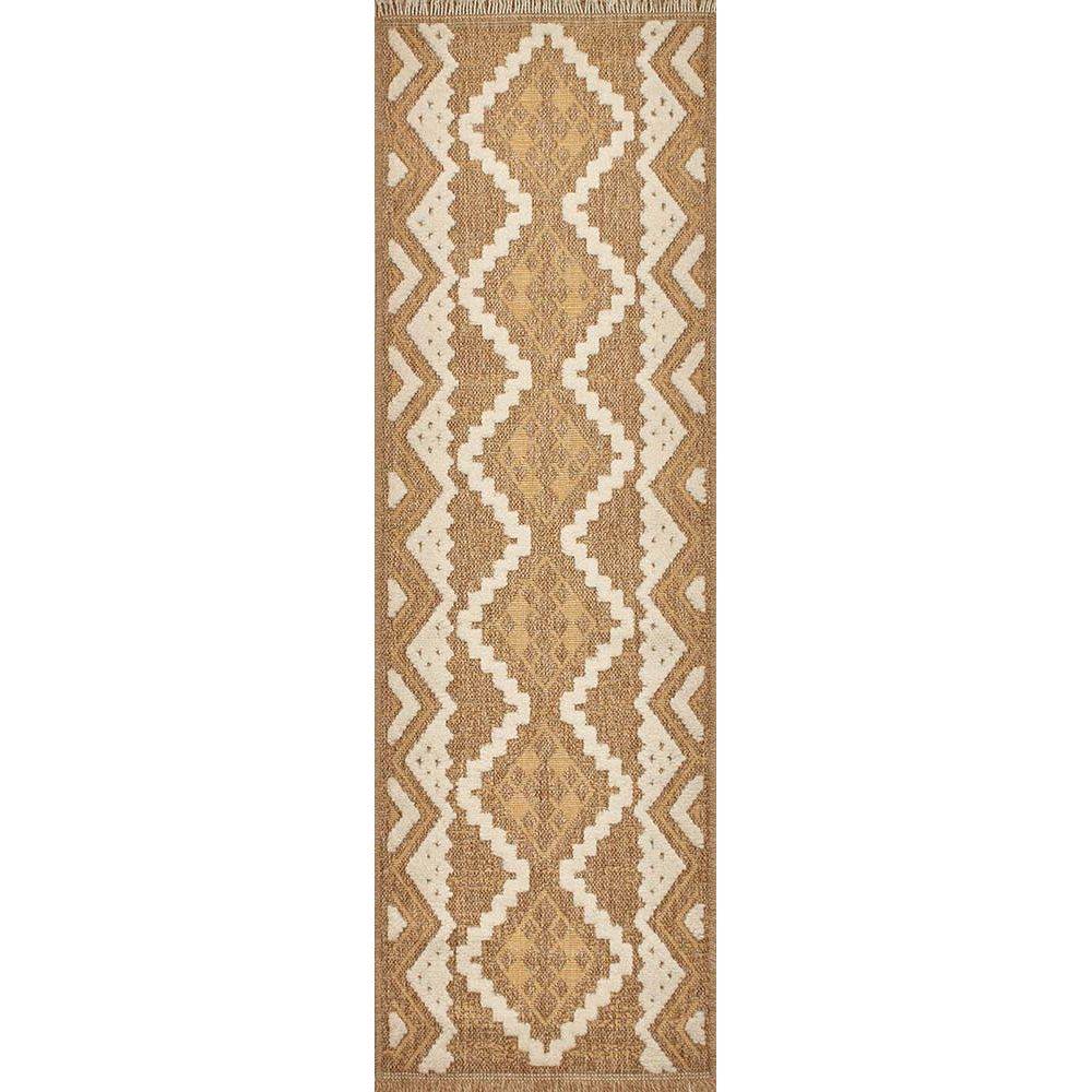 Jardindeco - Tapis intérieur extérieur aspect jute jaune Tijuana 9054 180 x 67 cm - Image 4