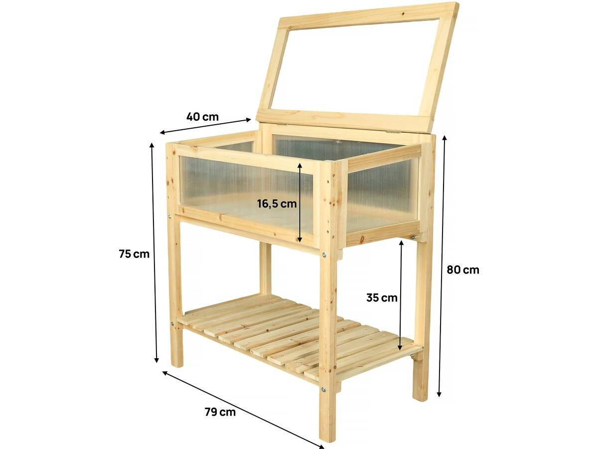 Carré Potager En Bois Sur Pieds "rose" - 79 X 40 X 79.5 Cm -habitat Et Jardin - Image 3