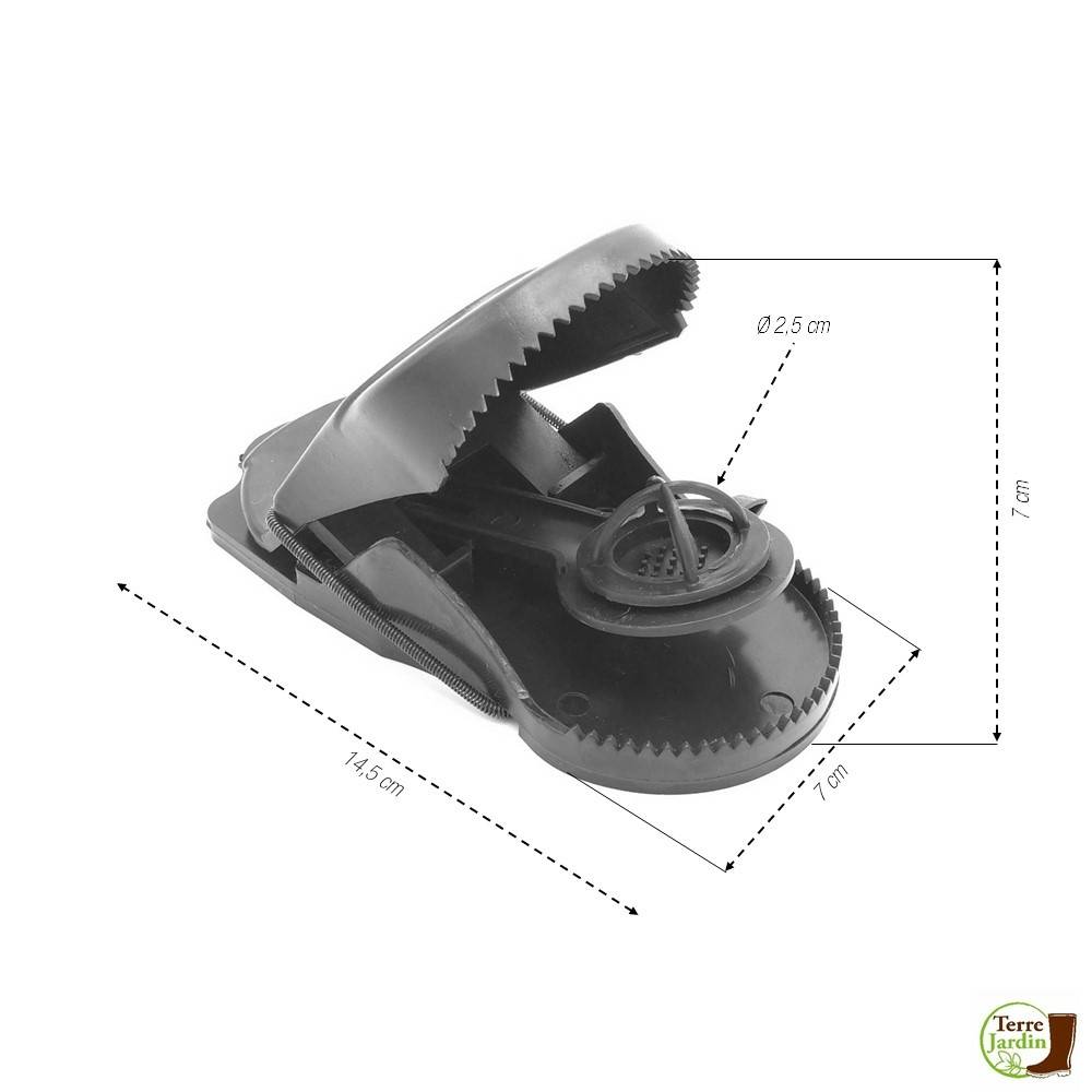 Terre Jardin - Tapette à souris lot de 4 pièges mécaniques noir - TERRE JARDIN - Image 6