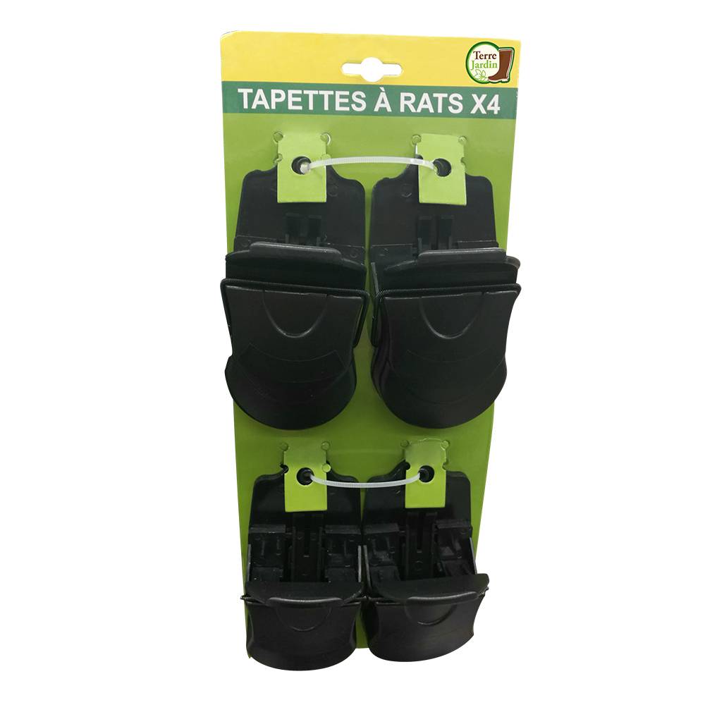 Terre Jardin - Tapette à souris lot de 4 pièges mécaniques noir - TERRE JARDIN - Image 7