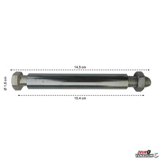 Axe de roue pour alésage diamètre 20 mm et moyeu 128 mm - Image 2