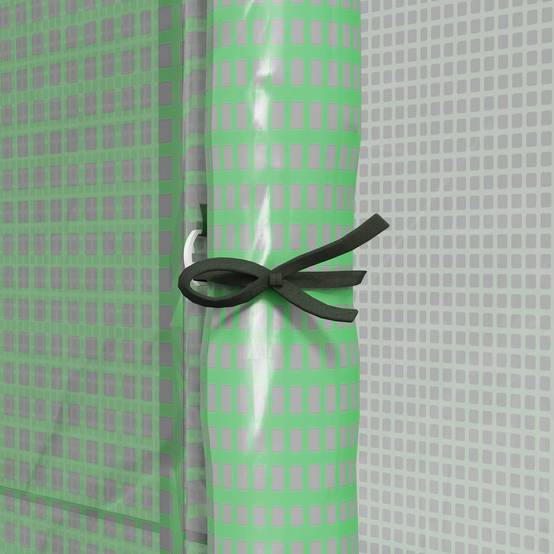 Serre de jardin adossée murale en PE pour balcon culture optimisée 200x80x200cm vert - ComfortXL Outdoor Living - Image 9