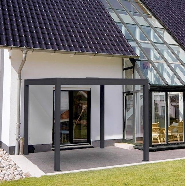 Pergola Bioclimatique Autoportante Motorisée Aluminium 3x3 Anthracite O ORIAL France - Image 3