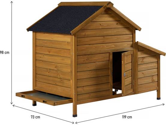Poulailler Avec Pondoir En Bois "cocotte" - Marron -habitat Et Jardin - Image 3
