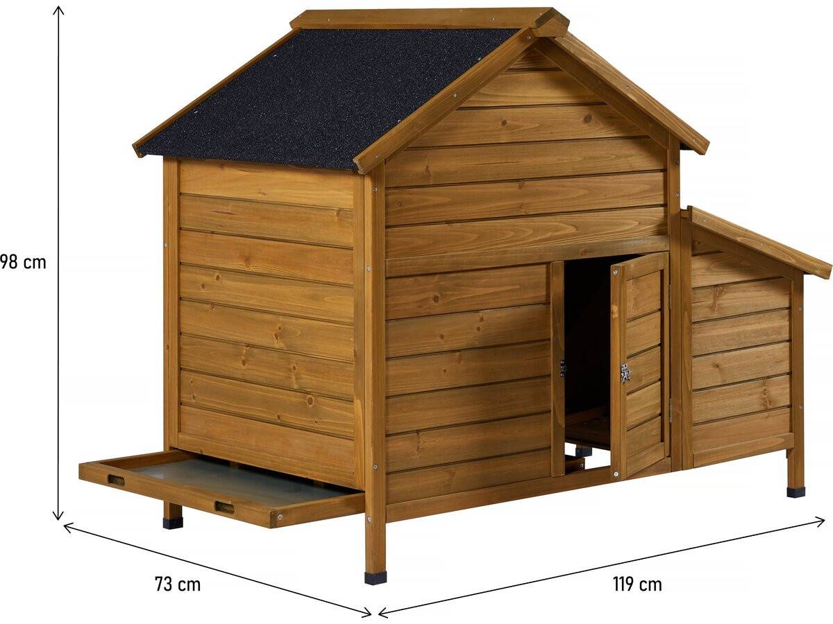 Poulailler Avec Pondoir En Bois "cocotte" - Marron -habitat Et Jardin - Image 3