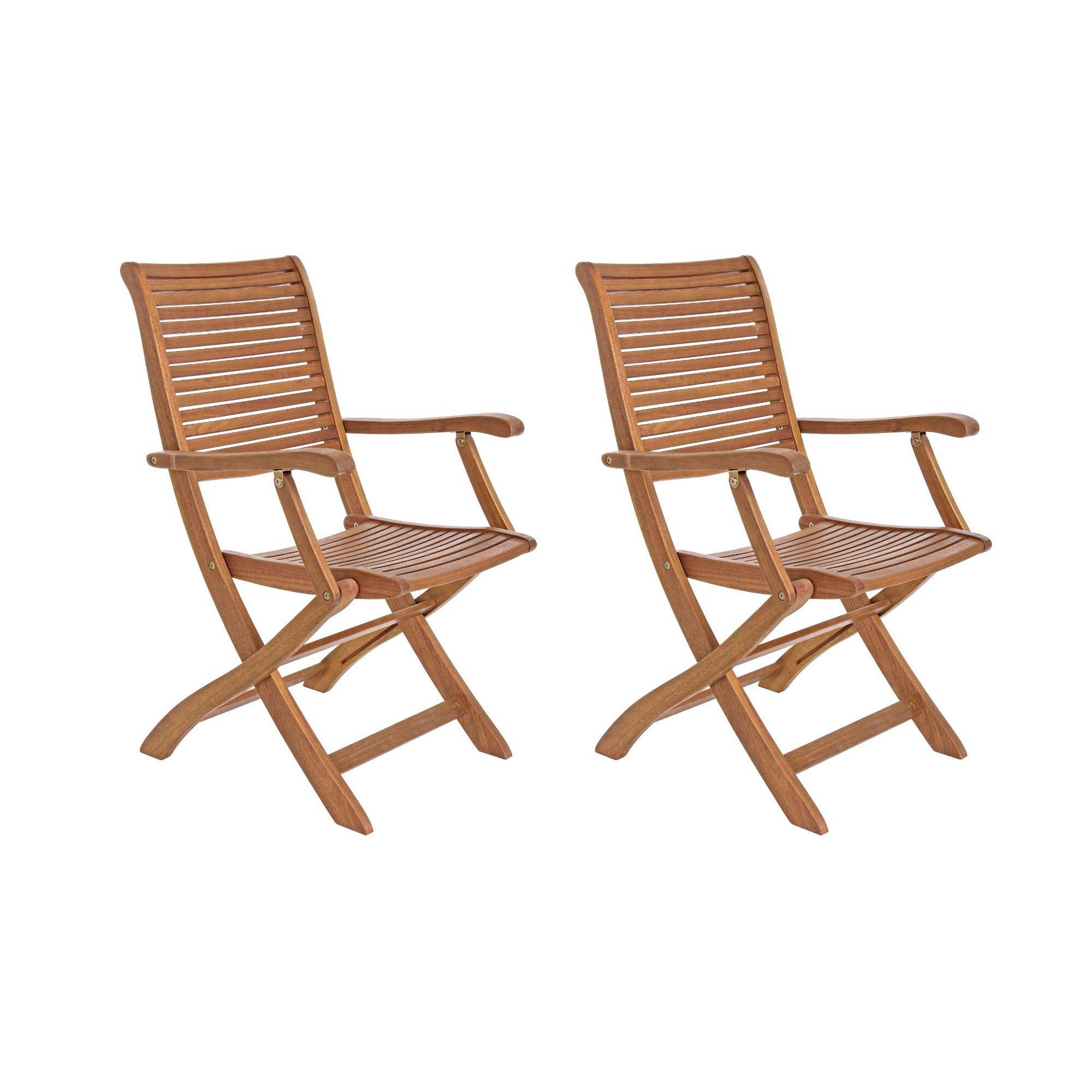 Autre - Fauteuils de jardin pliants en acacia (lot de 2) - CANCALE - Image 1