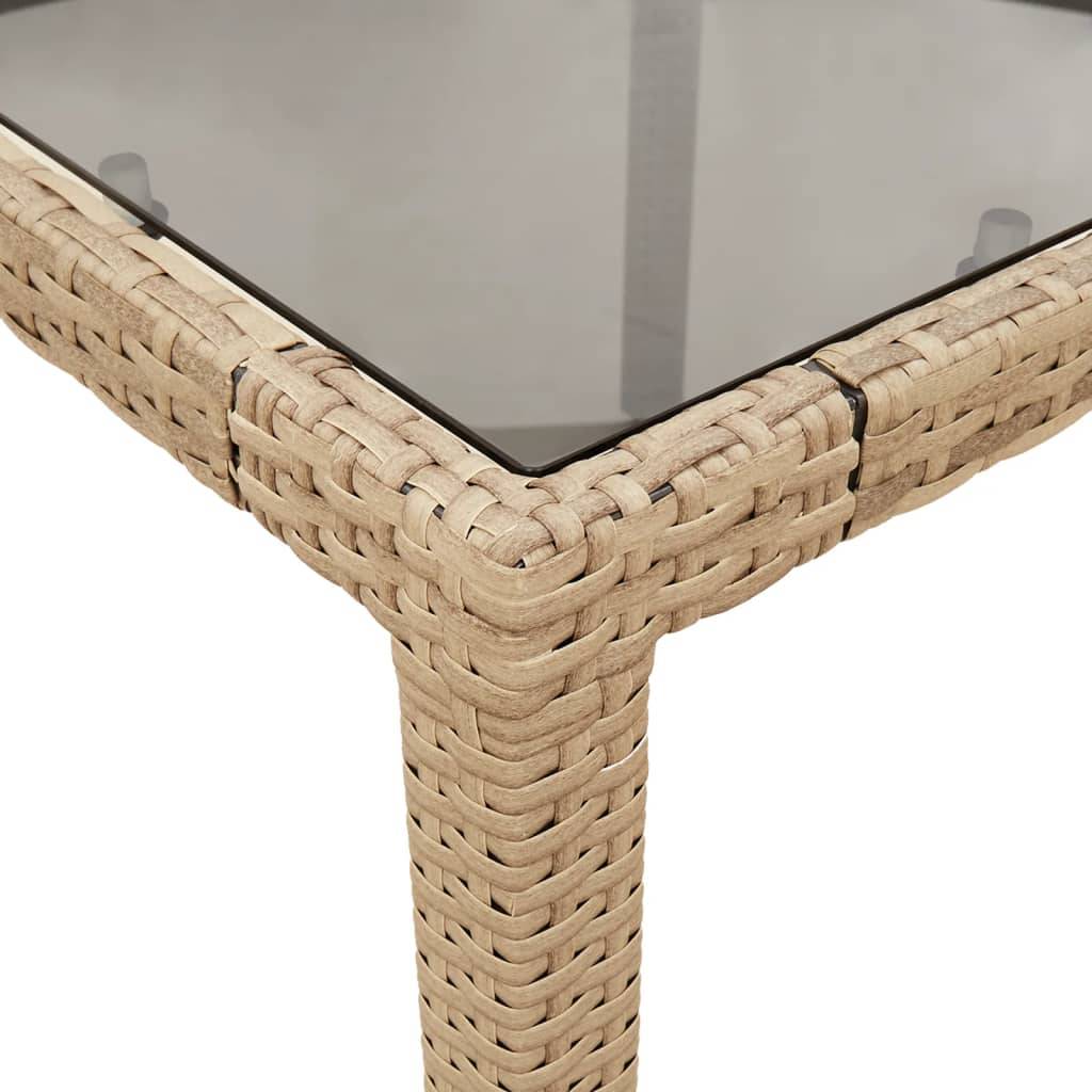 Vidaxl - Ensemble à manger de jardin et coussins 3 pcs-Salons de jardin beige rotin verre 237150 - Image 6