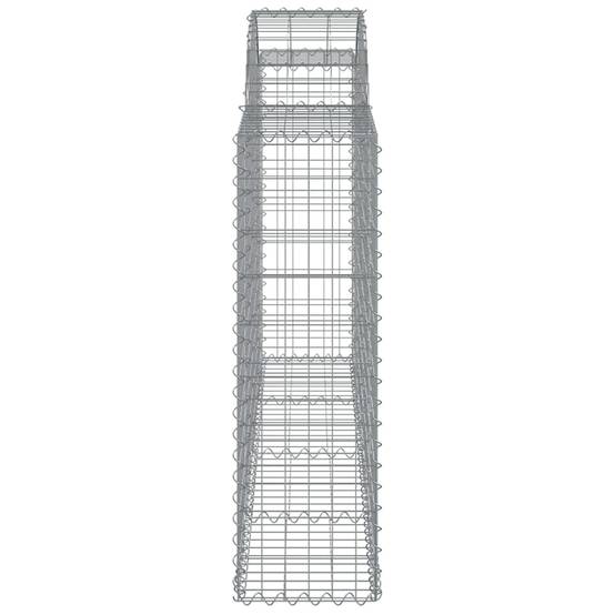 Gabion Arqué Fer Galvanisé Jardin 200x30x100/120cm 9pcs - ComfortXL Outdoor Living - Image 5