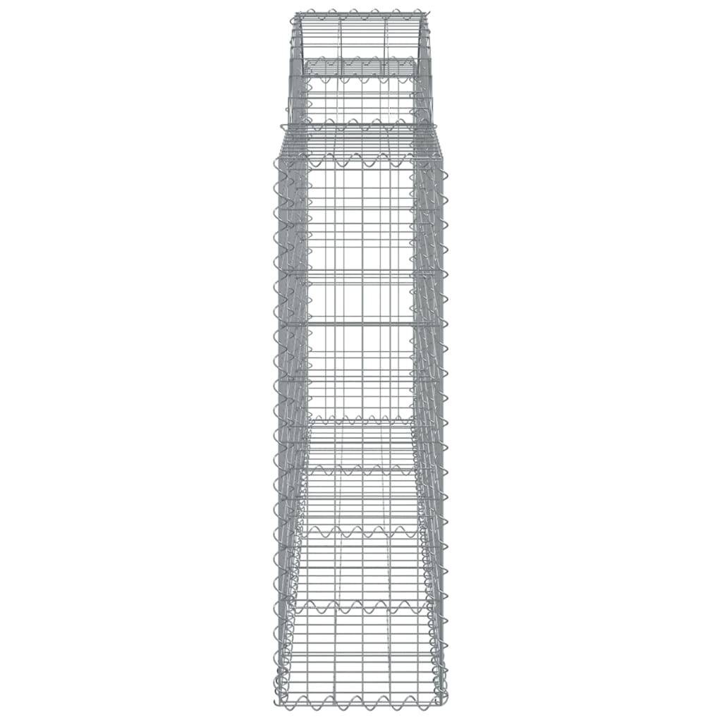 Gabion Arqué Fer Galvanisé Jardin 200x30x100/120cm 9pcs - ComfortXL Outdoor Living - Image 5