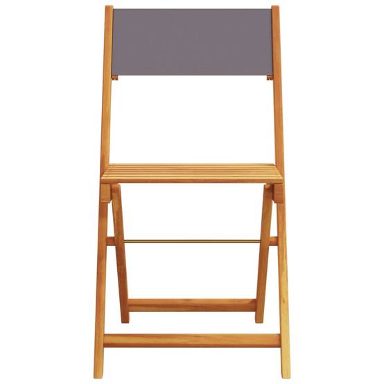 Maison Chic - Ensemble 3 pcs de bistro - Salon De Jardin - Mobilier extérieur anthracite tissu et bois massif MI478 - Image 4