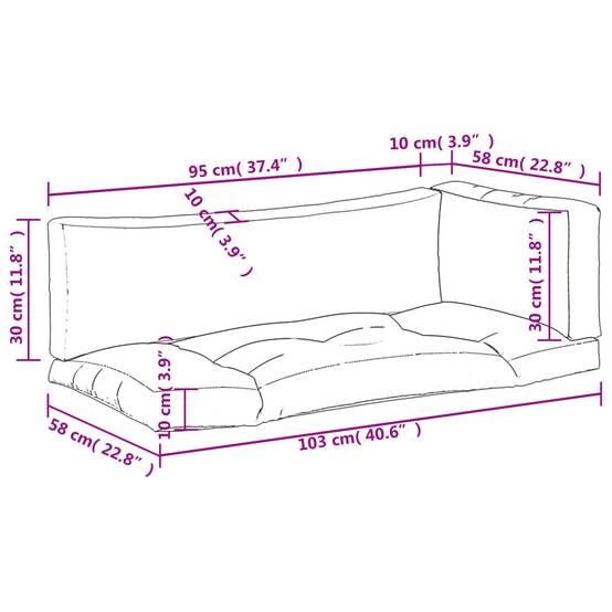 ComfortXL - Set 3 Coussins Palette Polyester Imperméable Moelleux pour Salon de Jardin Terrasse Anthracite – ComfortXL Outdoor Living - Image 6