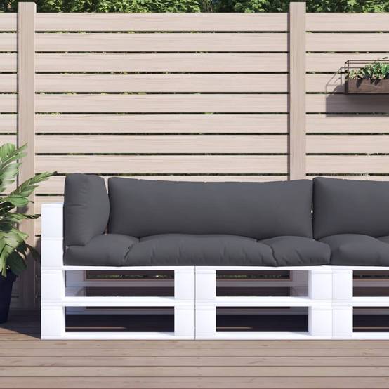 ComfortXL - Set 3 Coussins Palette Polyester Imperméable Moelleux pour Salon de Jardin Terrasse Anthracite – ComfortXL Outdoor Living - Image 1