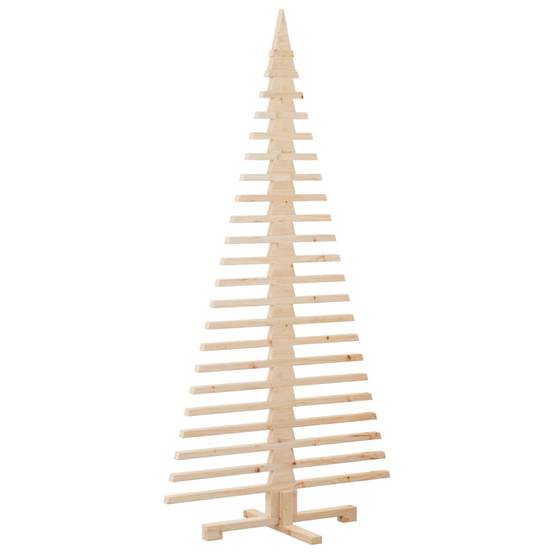 Sapin de Noël en bois de pin massif à décorer pour intérieur extérieur 180 cm – ComfortXL Outdoor Living - Image 5