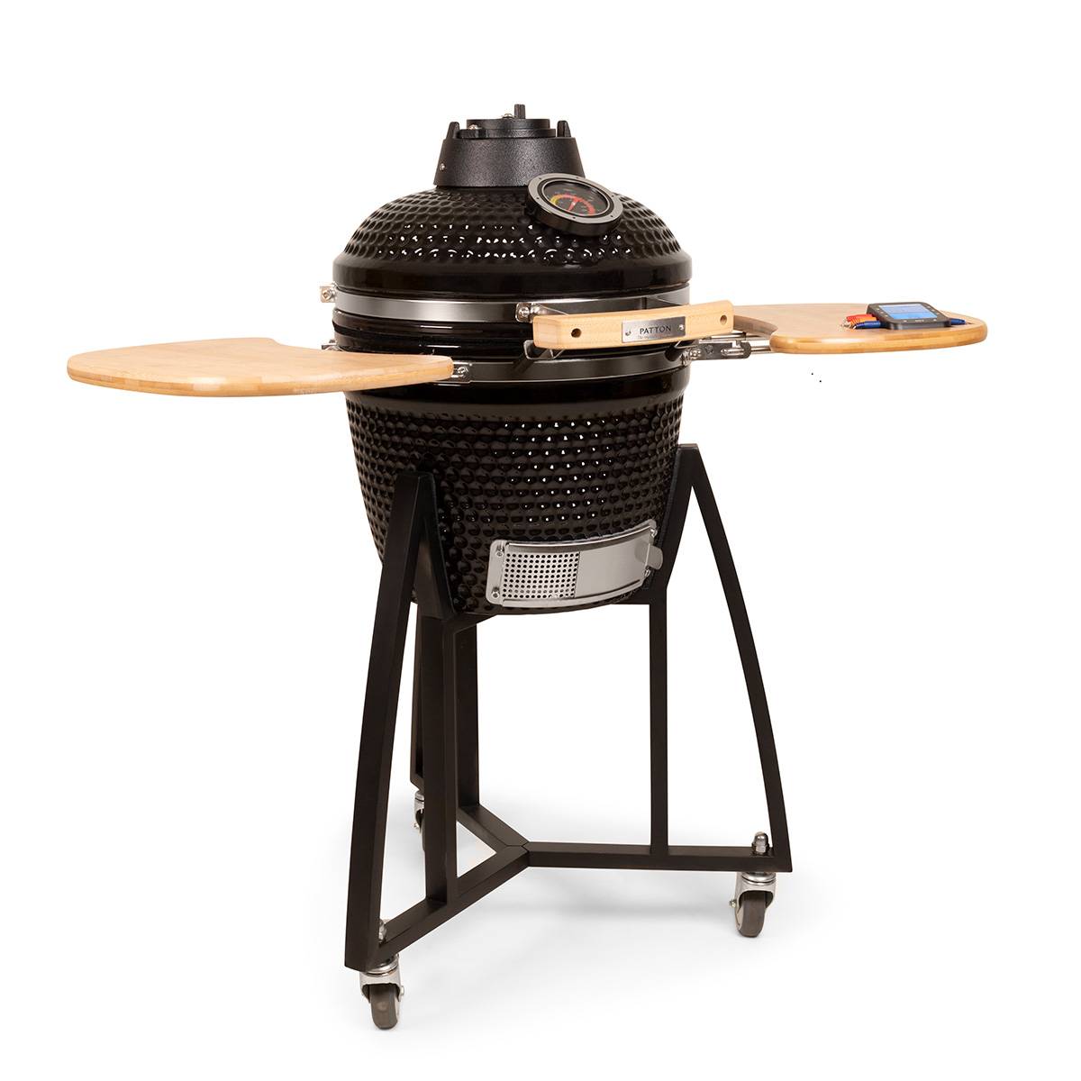 Barbecue Kamado céramique 16" compact noir – cuisson au charbon – Patton Premium - Image 4