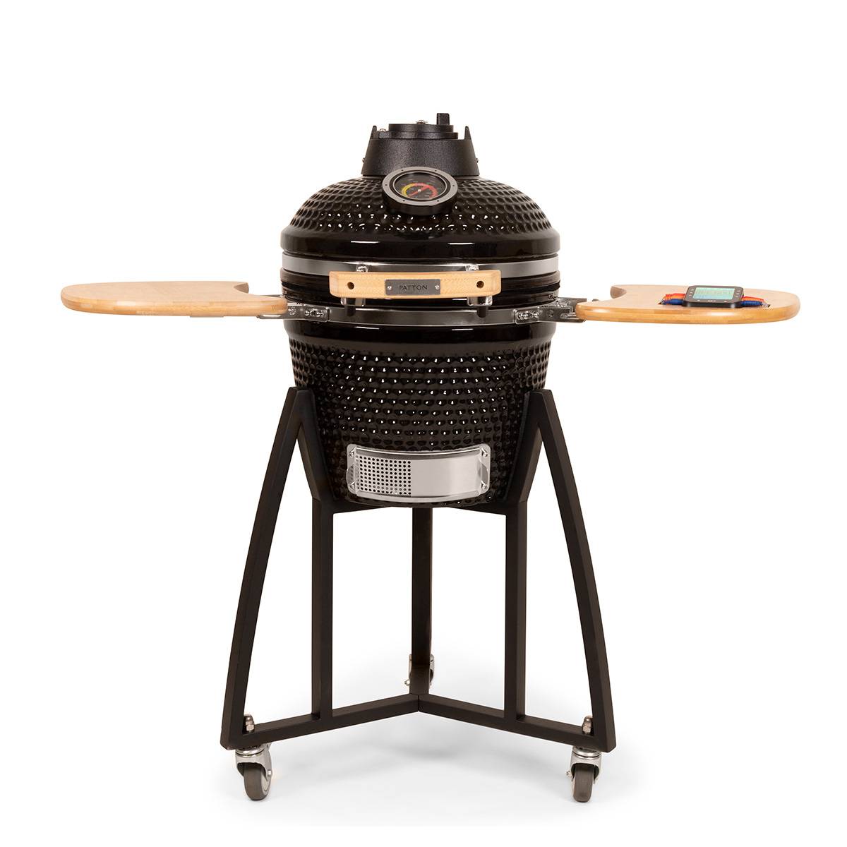 Barbecue Kamado céramique 16" compact noir – cuisson au charbon – Patton Premium - Image 1