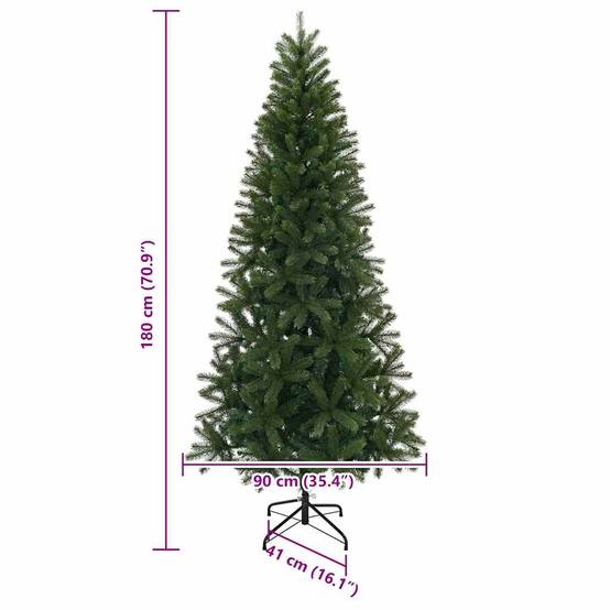 Sapin de Noël | Arbre de Noël artificiel Vert 180 cm PVC, PE et acier Maison Chic - Image 7