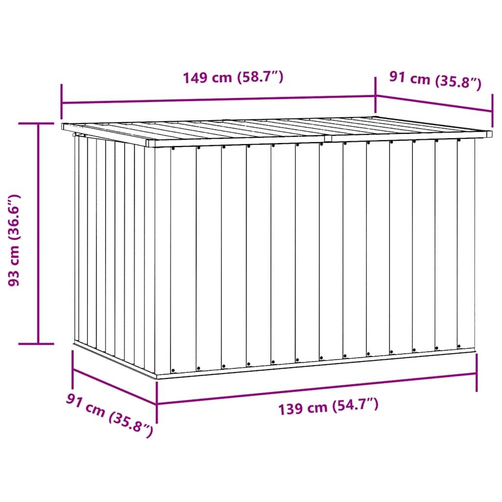 ComfortXL - Coffre de Rangement XXL Acier Galvanisé Grande Capacité pour Extérieur Gris 149x99x93 cm – ComfortXL Outdoor Living - Image 5