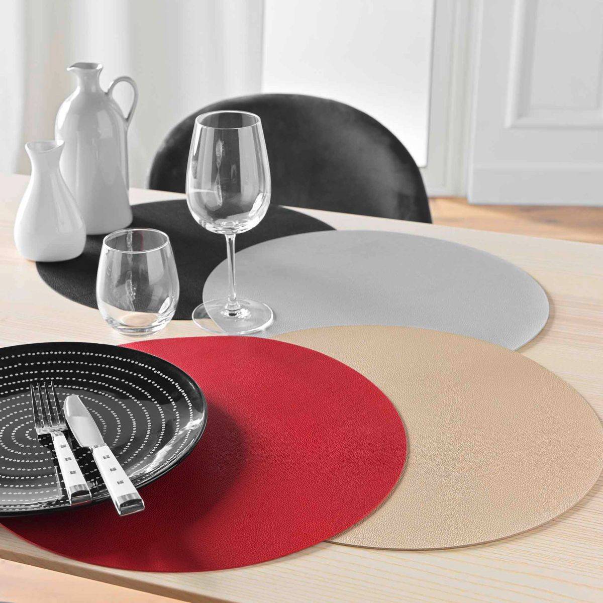 Paris Prix - Set de Table Rond "Granis" 38cm Or - Image 3