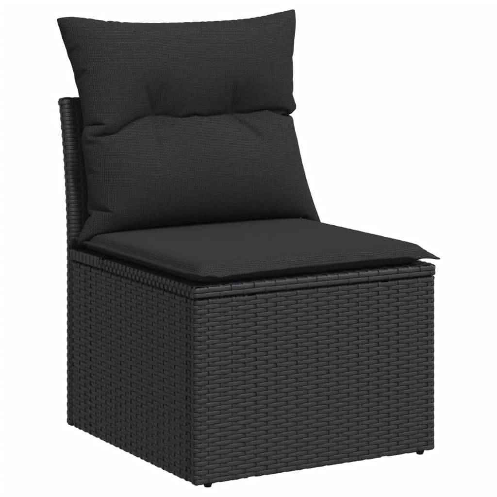 ComfortXL - Petit Salon de Jardin 4 Places Résine Tressée avec Repose-Pied et Table Basse pour Balcon Noir – ComfortXL Outdoor Living - Image 4
