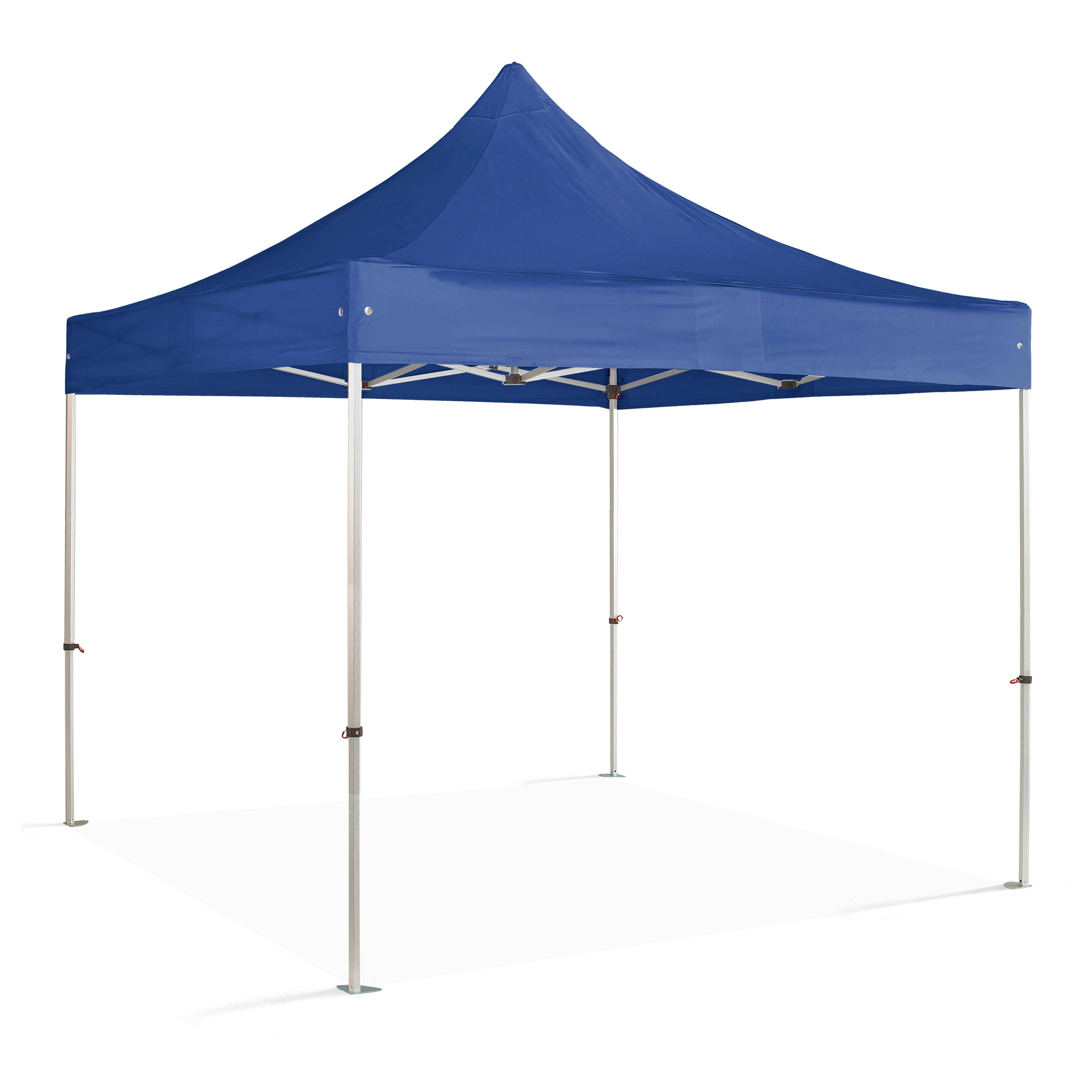 Oviala - Tente pliante en Aluminium 3x3m bleu PRO 40 - Oviala - Image 1
