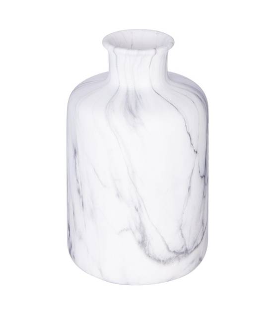 Vase en céramique Blanc marbré D 11 x H 18 cm