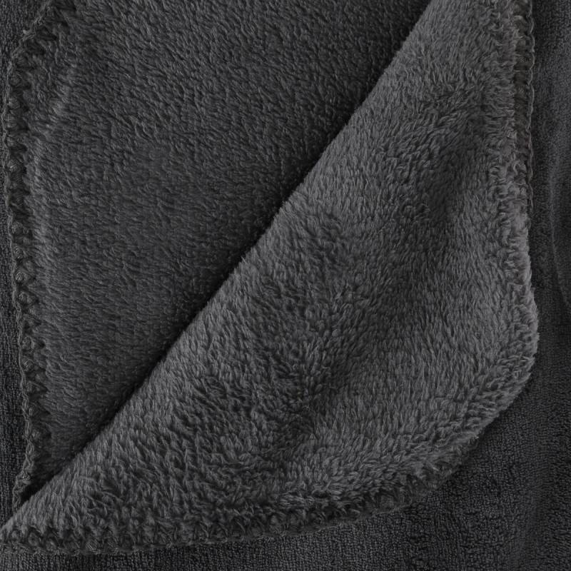 Plaid grand modèle microfibre 180x230 cm gris anthracite Atmosphera - Image 2