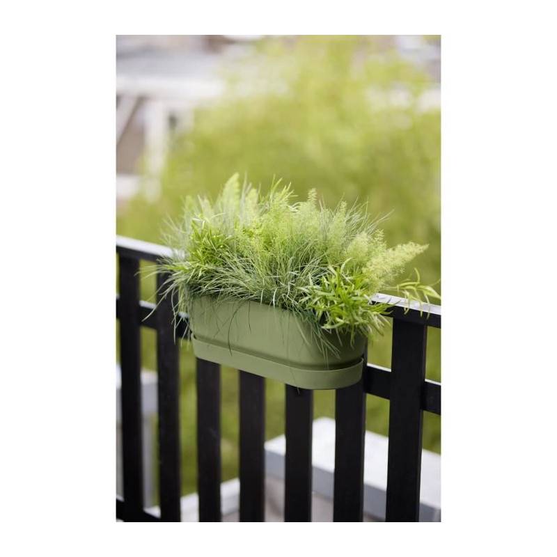 Elho - Elho - Pot De Fleurs  -  Greenville Easy Balcony 52 - Leaf Green - Balcon - L 21.2 X W 52 X H 19.4 Cm - Image 2