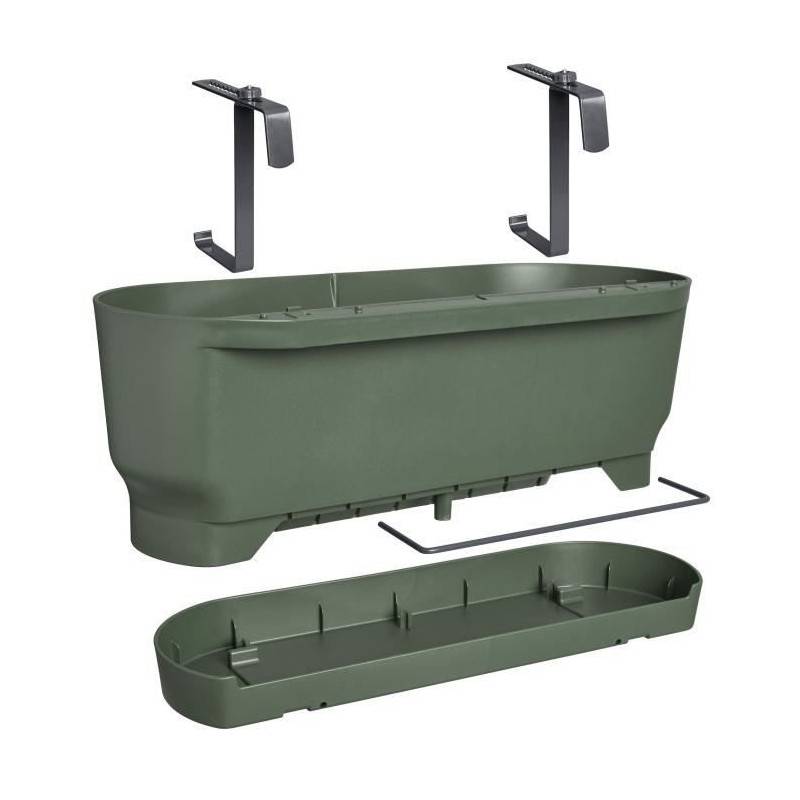 Elho - Elho - Pot De Fleurs  -  Greenville Easy Balcony 52 - Leaf Green - Balcon - L 21.2 X W 52 X H 19.4 Cm - Image 1