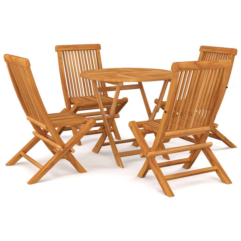 Helloshop26 - Salon de jardin meuble d'extérieur ensemble de mobilier 5 pièces bois de teck massif - Image 1
