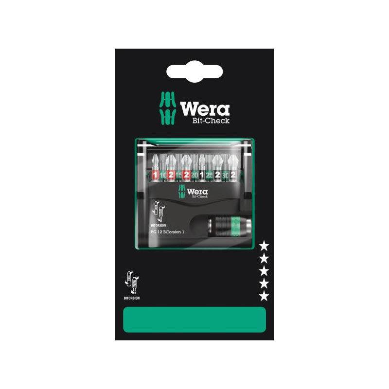 Jeu d'embouts avec support  Bit-Check 12 BiTorsion 1 SB, 12 pièces - WERA - 05136385001 WERA - Image 1
