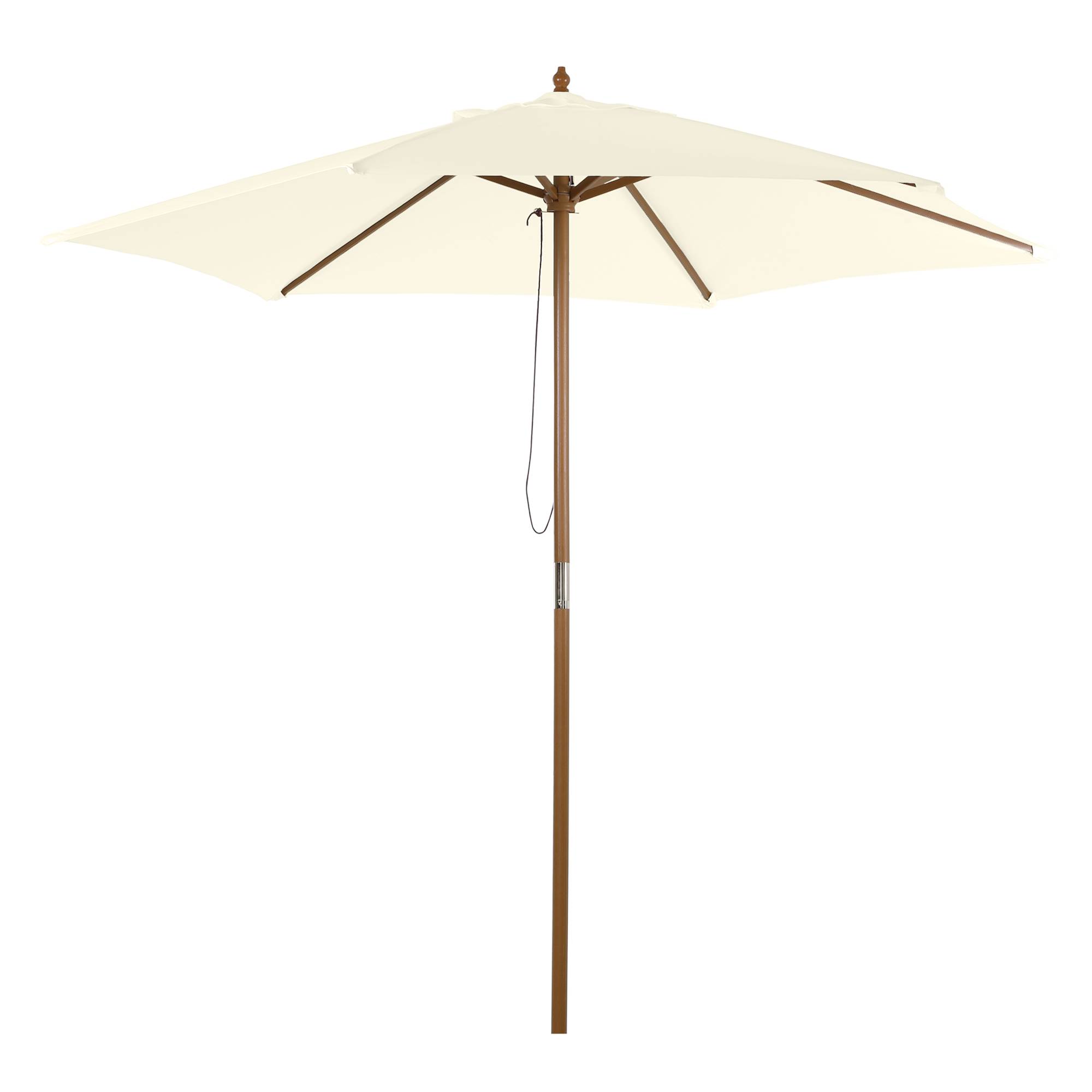 Parasol de jardin Bois Blanc 250x250x230 cm - Image 2