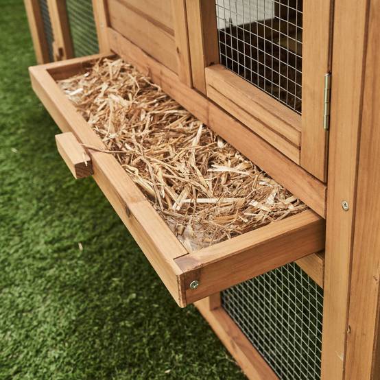sweeek - Clapier en bois Angora pour lapin et autres rongeurs. 4 lapins. cage à lapin avec enclos. espace intérieur et extérieur. poulailler | sweeek - Image 7