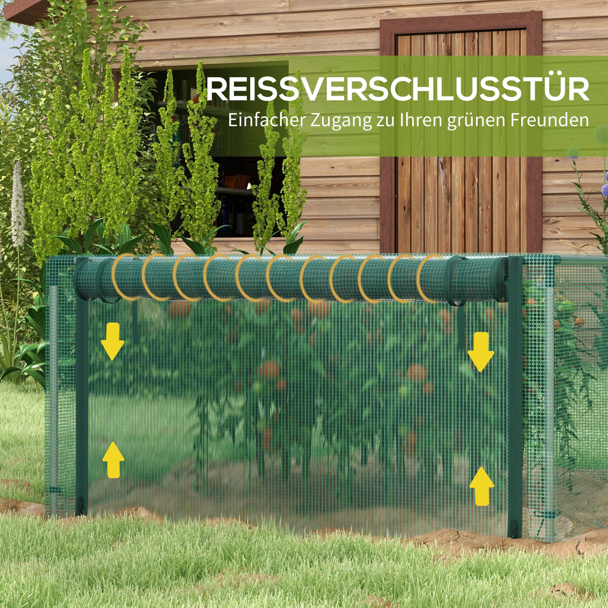 Filet de protection potager acier vert 125 x 373 x 62.5 cm - PANGIVO - Image 8