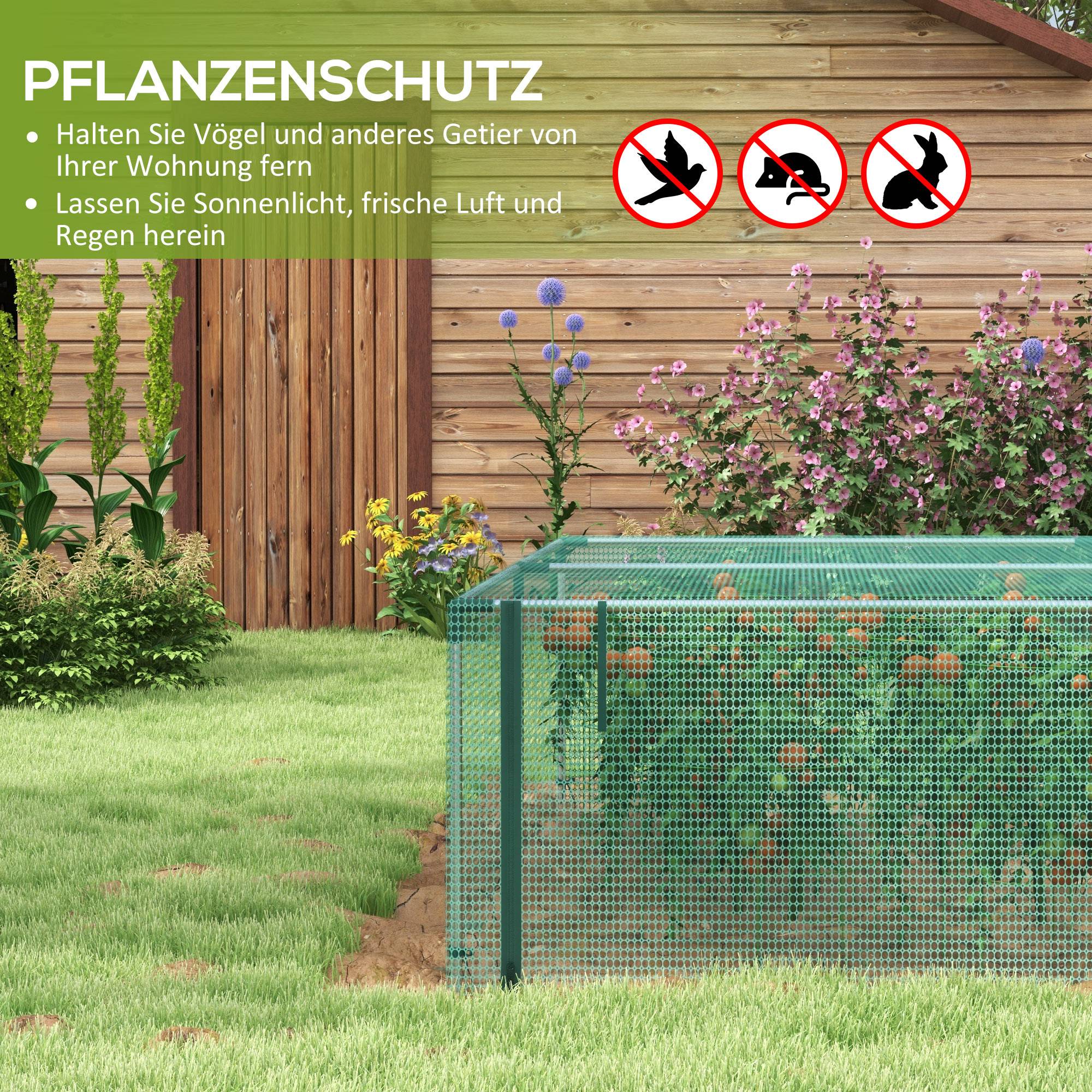 Filet de protection potager acier vert 125 x 373 x 62.5 cm - PANGIVO - Image 6