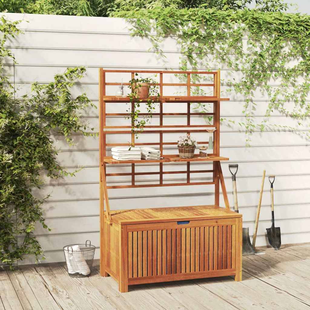 Boîte de rangement avec treillis bois d'acacia naturel 99 x 50 x 160 cm - PANGIVO - Image 1