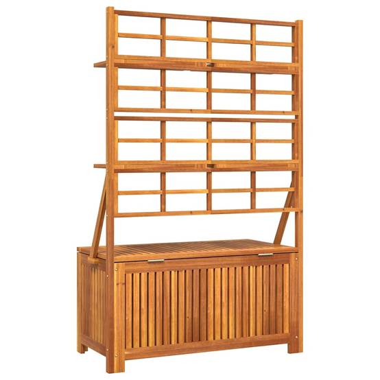 Boîte de rangement avec treillis bois d'acacia naturel 99 x 50 x 160 cm - PANGIVO - Image 7