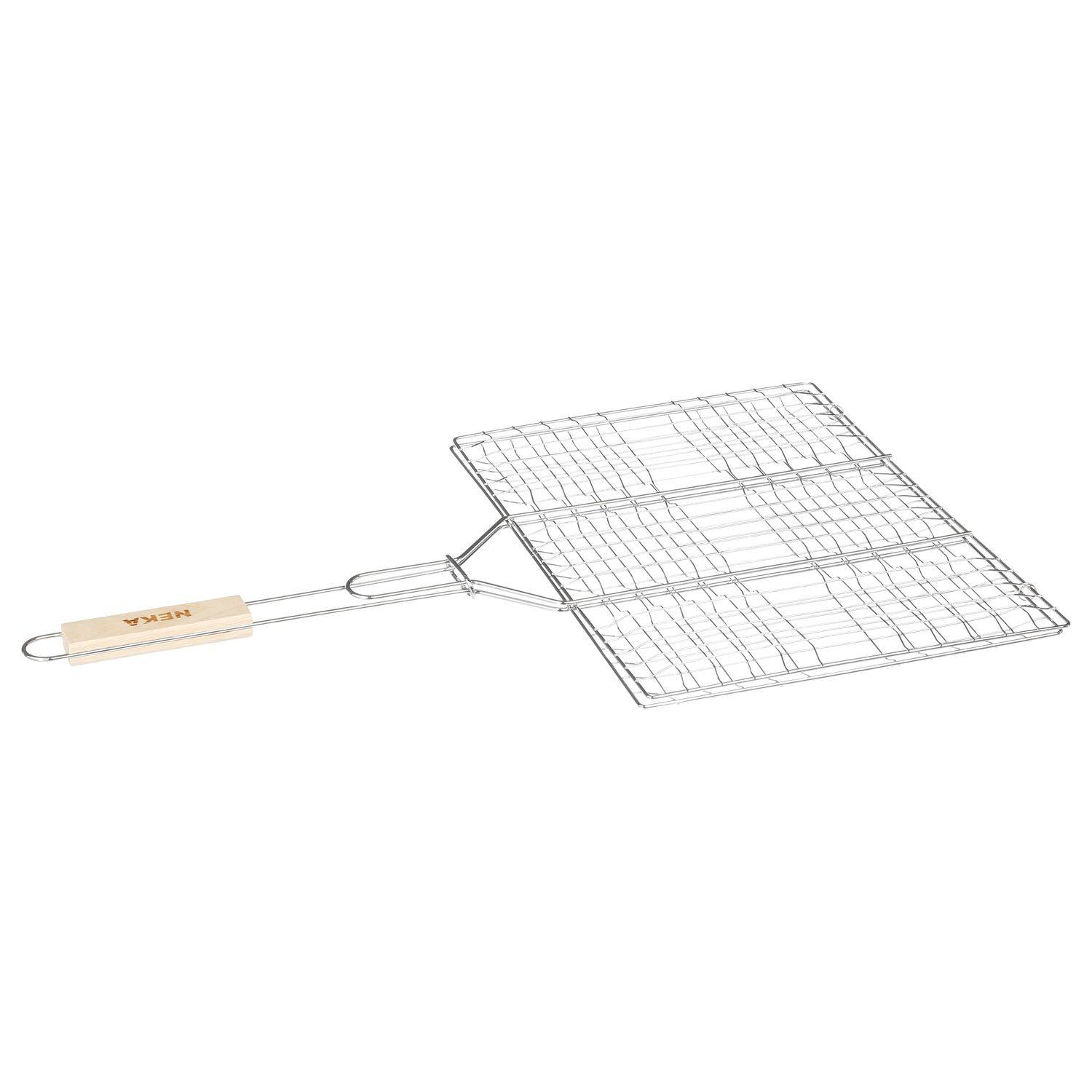 Neka - Grille barbecue double - 30 x 40 cm - Métal - Neka